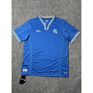 Mens Soccer 2015 Mitre El Salvador Blue Home Jersey Shirt, Size M